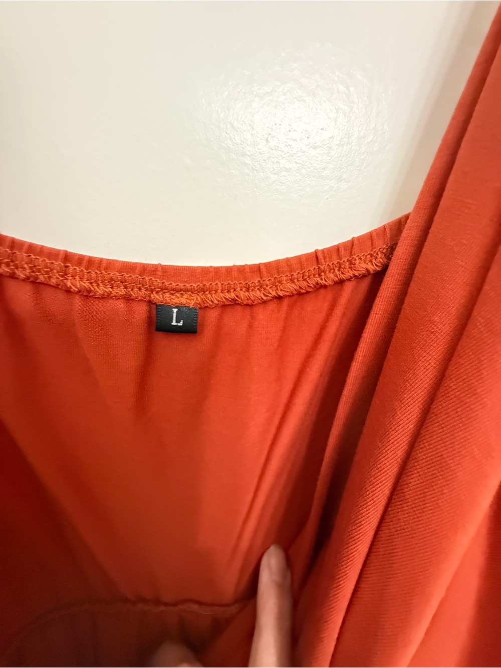 Women's Rust Orange Spaghetti‑Strap Midi Dress - Picture 5 of 5